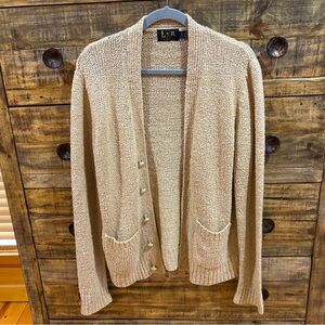 Vintage LeRoy‎ Beige Knit Cardigan